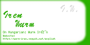 iren wurm business card